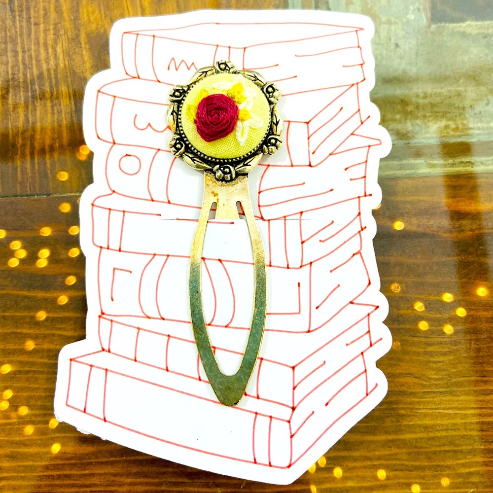 Hand Embroidered Bookmark
